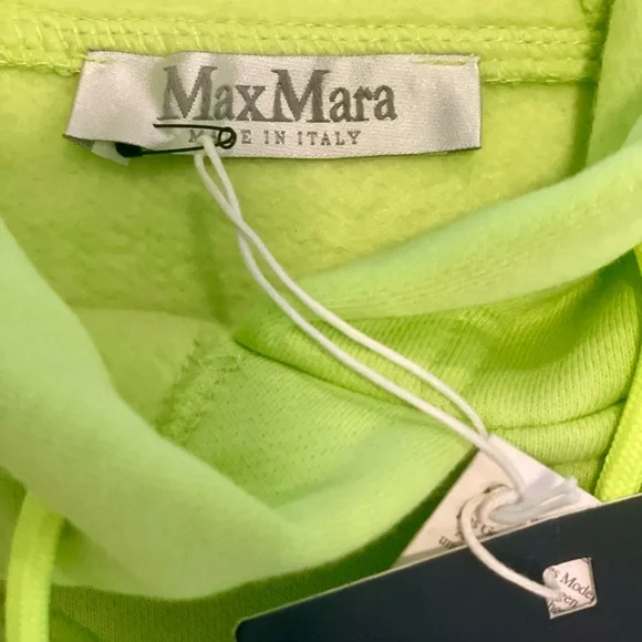 Max Mara Muted Neon Lime Green Hoodie and sweatpants New NWT - Picture 6 of 8